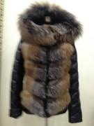 Пуховик женский натуральная кожа
